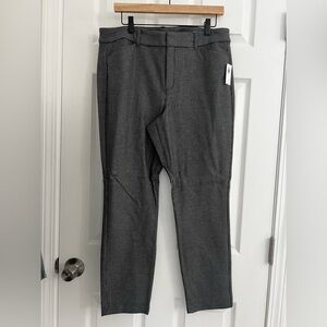 Old Navy Black and Gray Houndstooth High-Waisted Pixie Skinny Ankle Pants